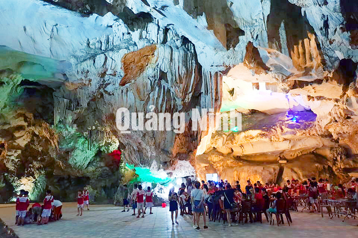 Hang Dơi có diện tích trên 800m2, điểm rộng nhất trong số hang động ở Vũng Đục (8-2018). Ảnh: Thu Hằng (CTV)