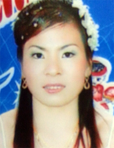 Trần Thị Hiệp trong ngày cưới
