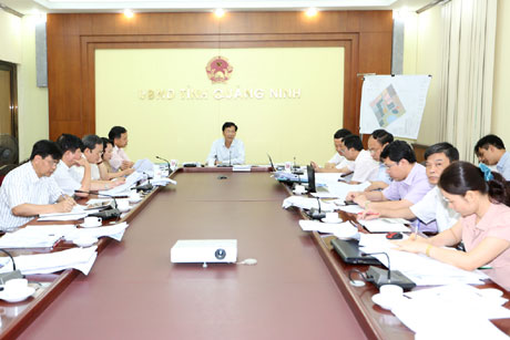 Đồng chí Nguyễn Văn Đọc, Bí thư Ban cán sự, Chủ tịch UBND tỉnh phát biểu tại buổi họp.