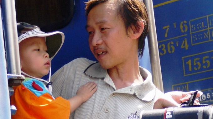 Hai cha con bé Trần Anh Đức