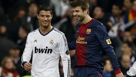 Pique rất ngưỡng mộ Ronaldo