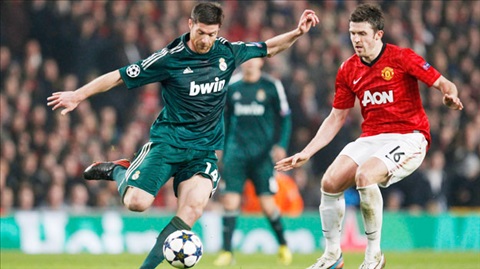 Lối chơi quá giống nhau giữa Alonso (trái) và Carrick có thể khiến tuyến giữa M.U mất cân bằng