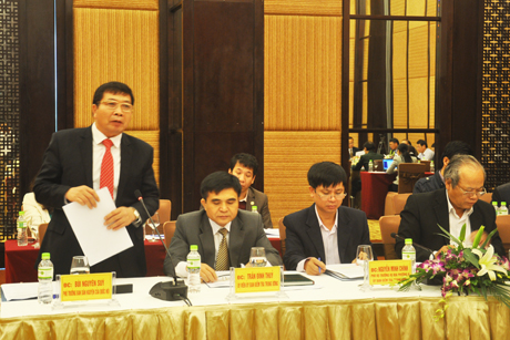 Đại diện Đoàn kiểm tra trình bày báo cáo.