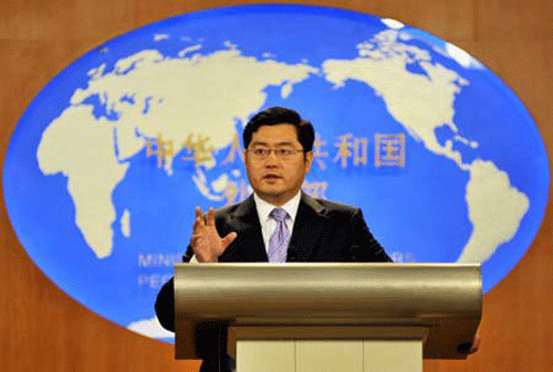 Người phát ngôn Bộ Ngoại giao Trung Quốc Tần Cương. Ảnh: Xinhua