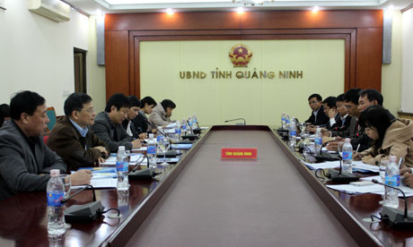 Đại diện các ngành làm việc với Công ty Fushijia (Trung Quốc).