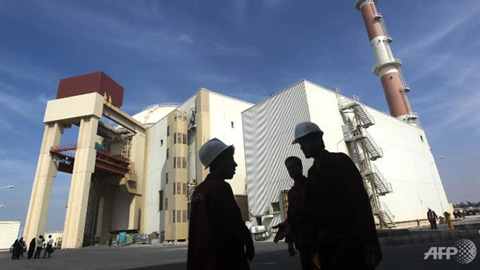Nhà máy điện hạt nhân của Iran gần nơi xảy ra động đất (Ảnh: AFP)