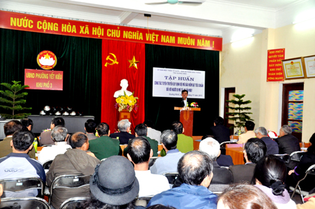 Quang cảnh buổi tập huấn.