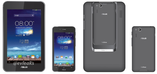 Hình ảnh được cho là PadFone Mini. Ảnh: @evleaks.
