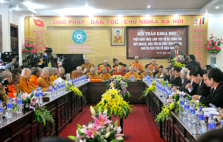 Hội thảo khoa học Phật giáo Trúc Lâm Yên Tử tưởng niệm 705 năm Ngày Phật hoàng Trần Nhân Tông viên tịch thu hút đông đảo giới chức tăng, ni và các nhà nghiên cứu.