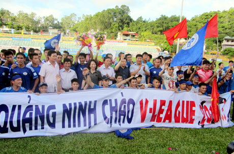 Than Quảng Ninh lên V-League là một trong những niềm vui của thể thao Quảng Ninh.