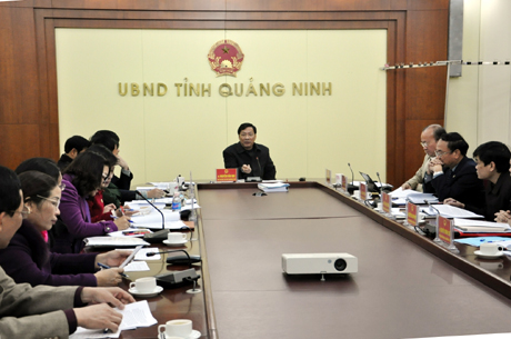Đồng chí Nguyễn Văn Đọc, Bí thư Ban Cán sự Đảng, Chủ tịch UBND tỉnh kết luận cuộc họp.