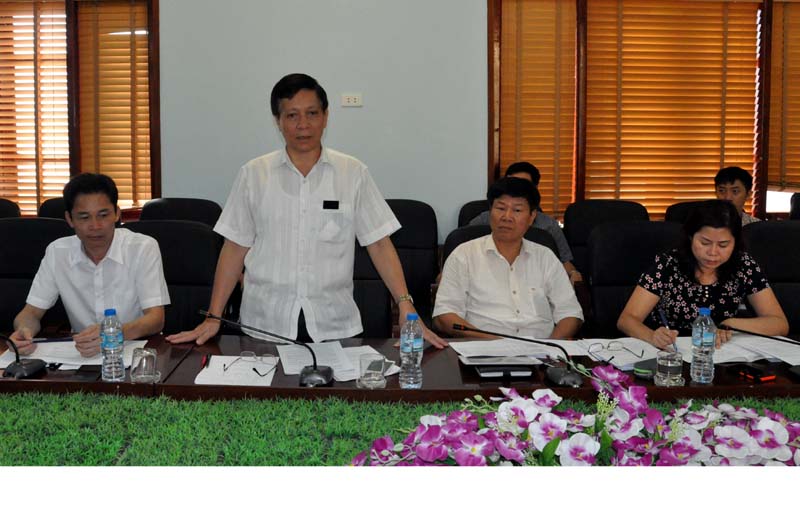 Đồng chí Trần Xuân Cương, Ủy viên Thường trực HĐND tỉnh phát biểu kết luận buổi làm việc
