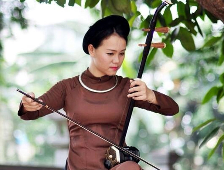 Nghệ sĩ hát xẩm Thu Phương.