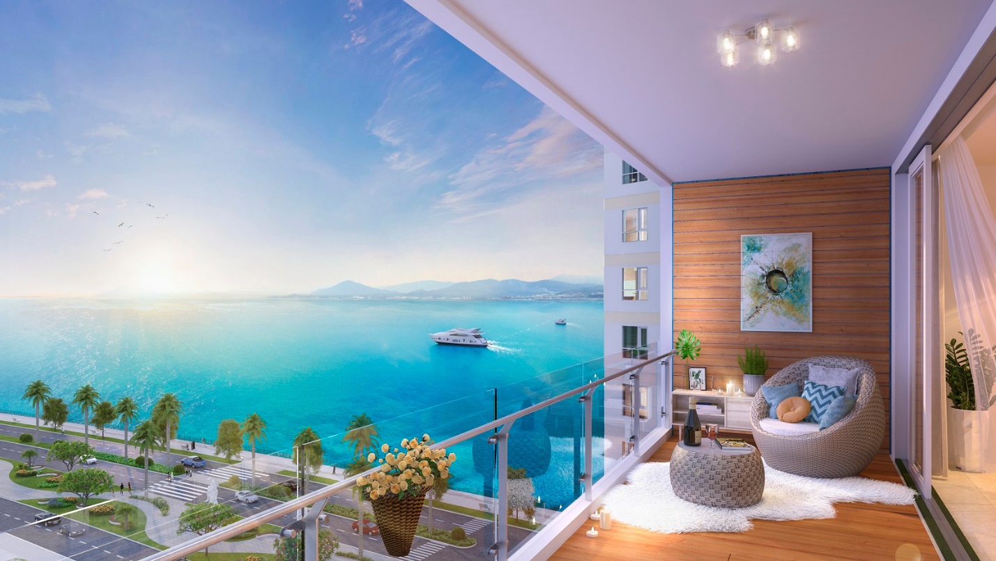 Phối cảnh minh họa lan can kính view trọn Vịnh Hạ Long trong tầm mắt
