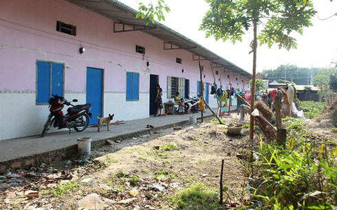 Khu nhà trọ xảy ra vụ án mạng.