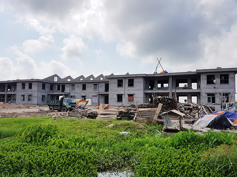 Trường Mầm non Nam Hòa đang được triển khai thi công thuận lợi