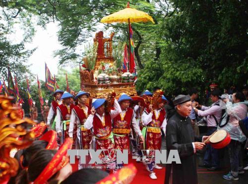 Đoàn dâng hương tại Lễ giỗ Tổ Hùng Vương - Lễ hội Đền Hùng năm 2018. Ảnh: Thanh Tùng/TTXVN 