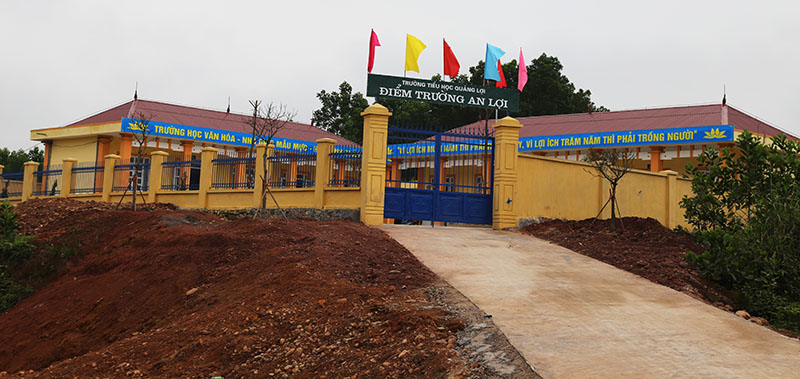 Hạ tầng thiets yếu xã Quảng Lợi được quan tâm đầu tư. Điểm trường