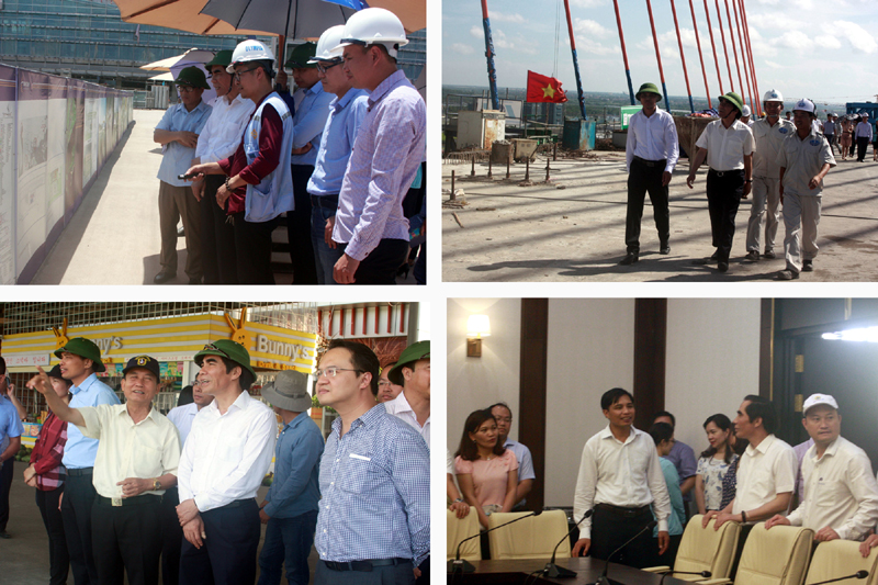 Đoàn công tác của Bộ KH&ĐT đã đi khảo sát một số công trình trọng điểm của tỉnh