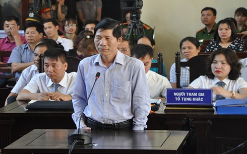 Ông Hoàng Đình Khiếu tại phiên tòa.