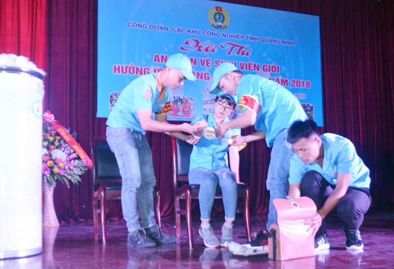 Phân thi thực hành của ATVSV Công ty TNHH KHKT Texhong Ngân Long (KCN Hải Yên, TP Móng Cái)