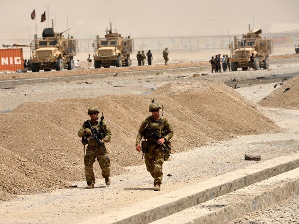 Binh sỹ Mỹ làm nhiệm vụ tại Kandahar, Afghanistan ngày 2/8. (Nguồn: AFP/TTXVN)