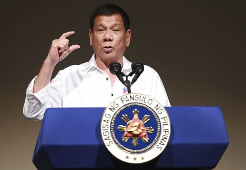 Tổng thống Duterte. Ảnh: japantimes.
