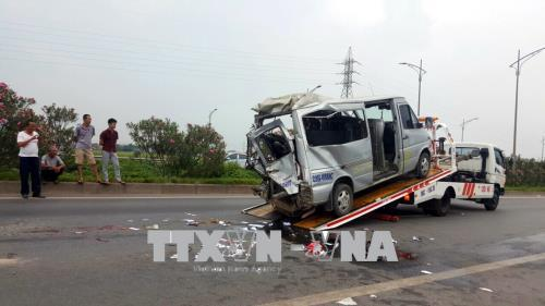 Hiện trường vụ tai nạn. Ảnh: Việt Hùng-TTXVN