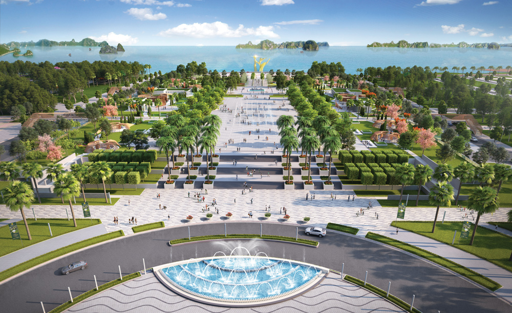 Quảng trường Mặt Trời - nơi tổ chức hoạt động hưởng ứng Tuần lễ Biển và Hải đảo Việt Nam vào lúc 20h ngày 31/5. Ảnh: Báo Quang Ninh
