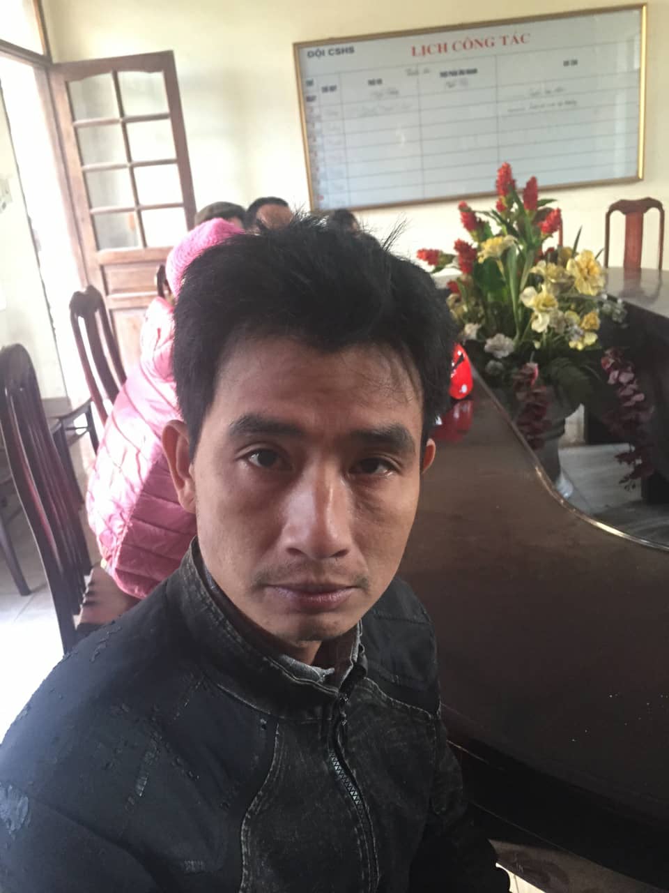 Vương Đức Trung tại cơ quan điều tra.