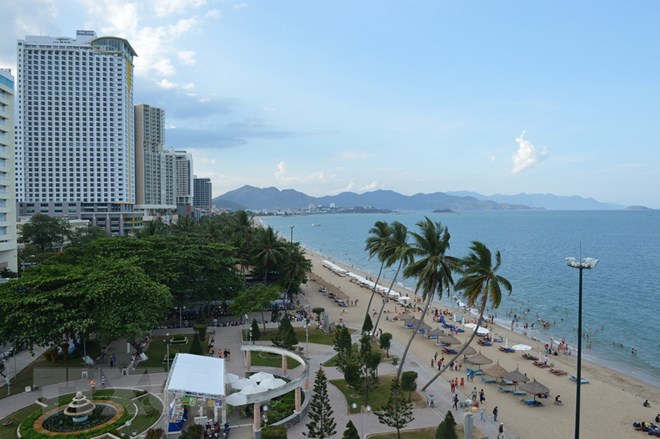 Bãi biển Nha Trang (Khánh Hòa). (Ảnh: Thanh Hà/TTXVN)