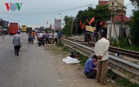 Hiện trường vụ tai nạn.