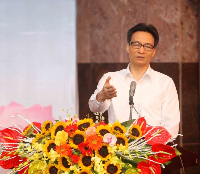Phó Thủ tướng Vũ Đức Đam phát biểu tại hội nghị. Ảnh: Thanh Tùng-TTXVN