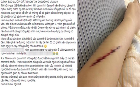 Thông tin được C. L.P. đăng trên mạng xã hội.