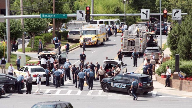 Hiện trường vụ xả súng. (Nguồn: Capital Gazette)