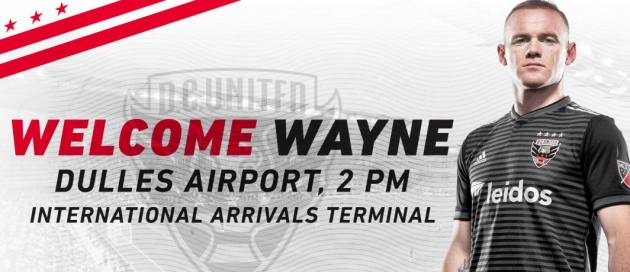  Trang chủ của D.C United đăng ảnh chào mừng Wayne Rooney.