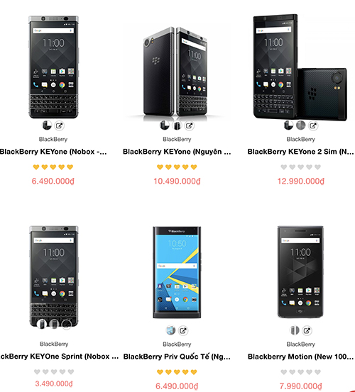 Chiếc KeyOne ở Việt Nam có nhiều mức giá khác nhau với mức chênh lệch lớn. Giá rẻ nhất đã xuống còn hơn 3 triệu đồng.