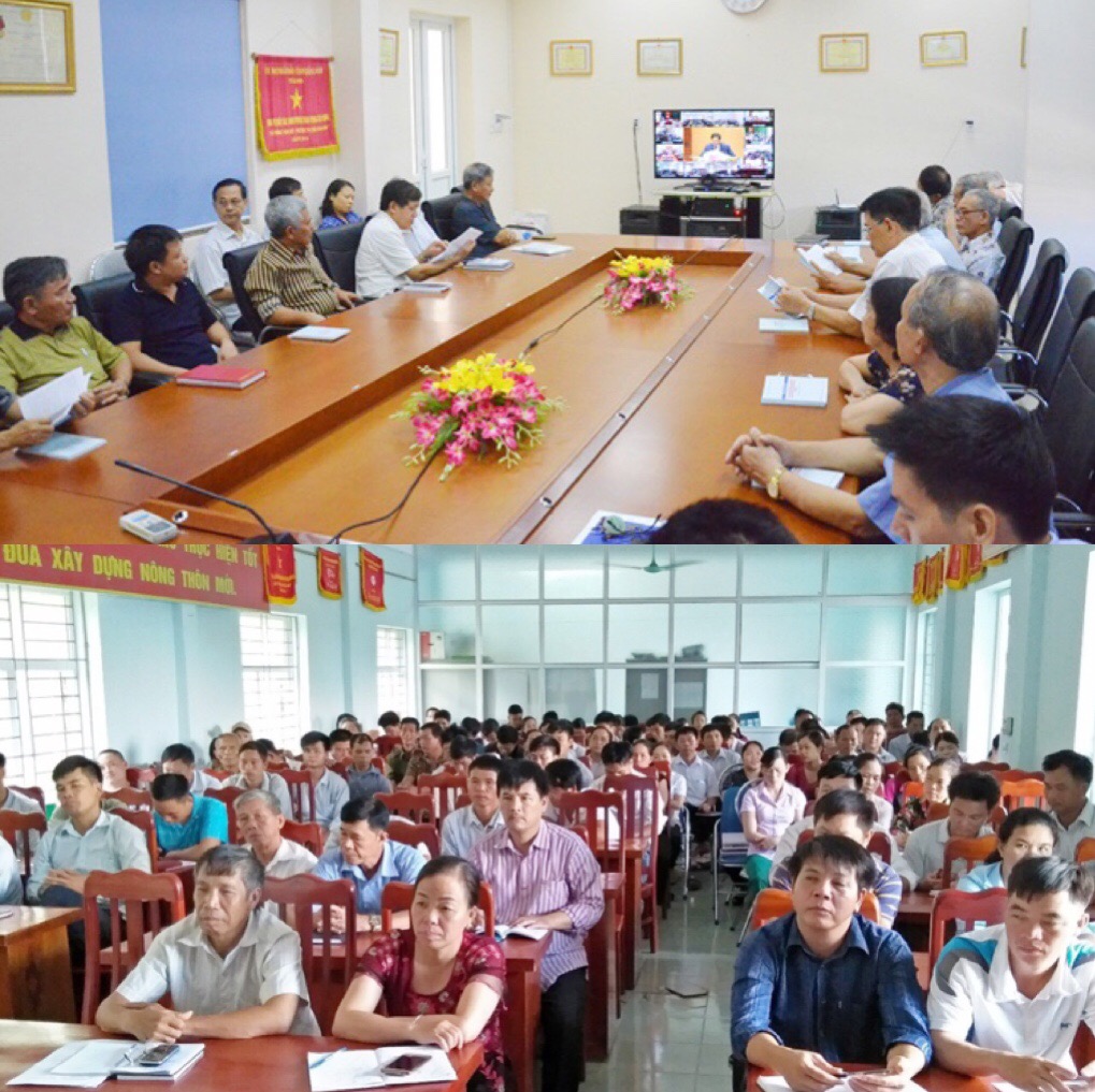 Hội nghị được triển khai trực tuyến tới 186 xã, phường, thị trấn trong toàn tỉnh với gần 3 vạn cán bộ, đảng viên tham dự. 
