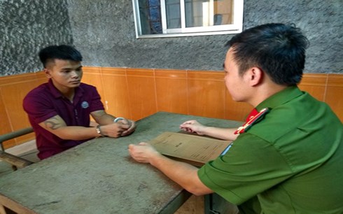 Đối tượng tại cơ quan điều tra.