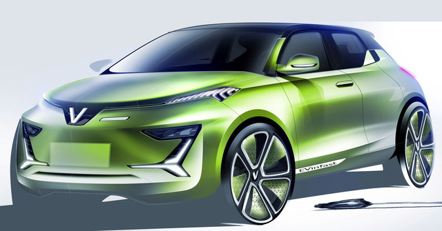 Phác thảo thiết kế xe nhỏ chạy điện của VINFAST sẽ sản xuất vào năm 2019.