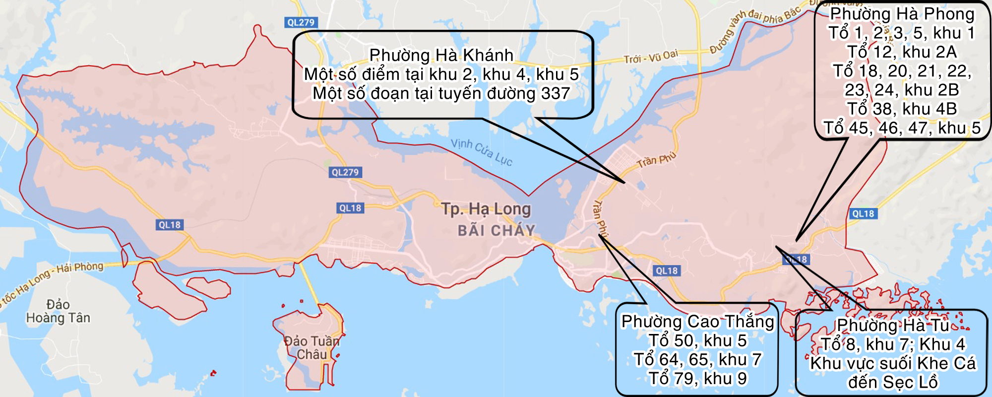 Các điểm ngập lụt thường xuyên xảy ra tại TP Hạ Long.