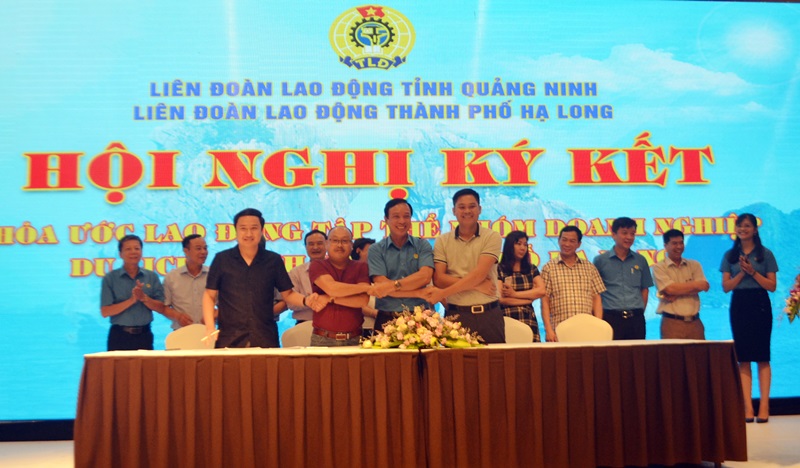 20 doanh nghiệp trên địa bàn TP Hạ Long thuộc lĩnh vực du lịch, dịch vụ ký kết TƯLĐTT 