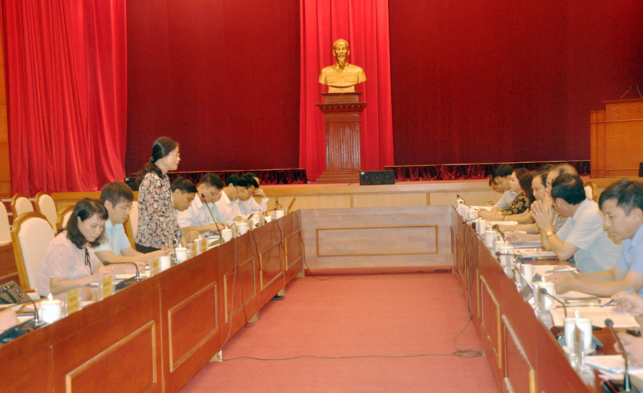 Thường trực Tỉnh uỷ Quảng Ninh làm việc với Đoàn công tác Văn Phòng Trung ương Đảng.