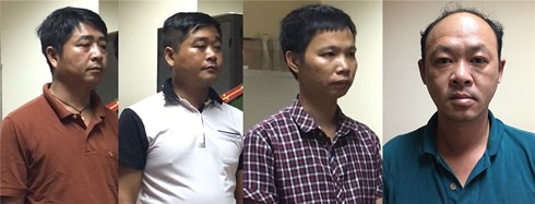 Từ trái qua phải: Nguyễn Đức Trường; Nguyễn Văn Sơn; Dương Văn Phương; Dương Tuấn Anh