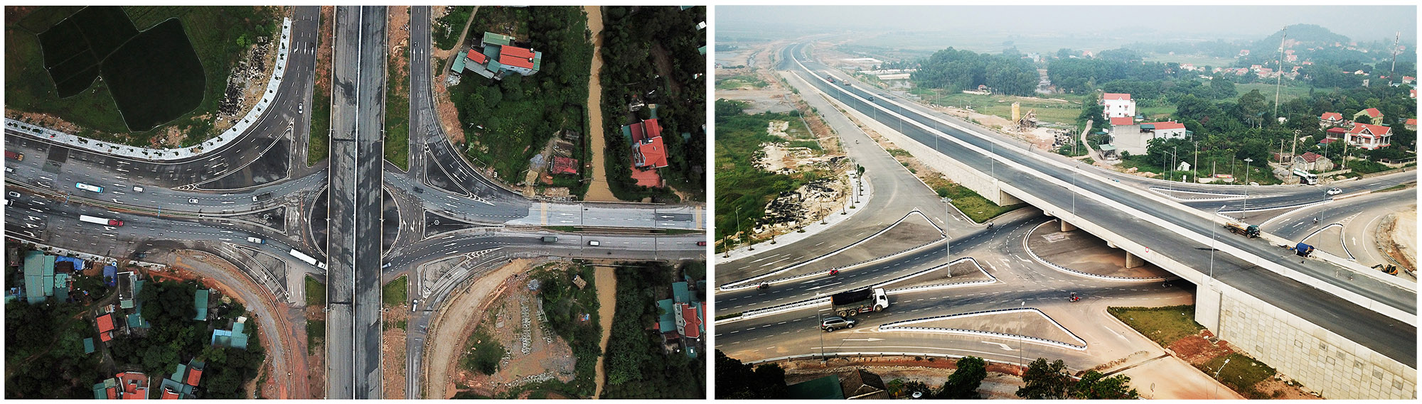 Nút giao đầu tuyến cao tốc Hạ Long - Hải Phòng được tiếp nối với cao tốc Hạ Long - Vân Đồn, giao cắt với QL18 và tuyến đường 10 làn xe dẫn đến trung tâm TP Hạ Long.