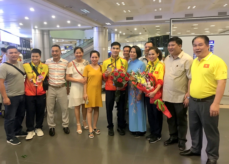 Sở Văn hóa - Thể thao tỉnh tổ chức đón VĐV Nguyễn Thái Linh cùng các VĐV Quảng Ninh trở về từ Indonesia sau ASIAD 2018.