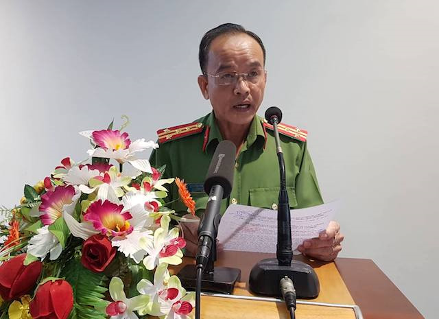 Đại tá Nguyễn Văn Tảo, phó giám đốc Công an tỉnh Tiền Giang. Ảnh: Minh Anh.