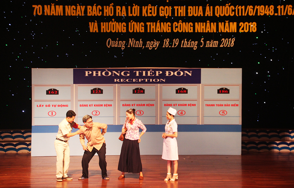 Hội diễn nghệ thuật quần chúng ngành Y tế Quảng Ninh tổ chức trong Tháng Công nhân năm 2018.