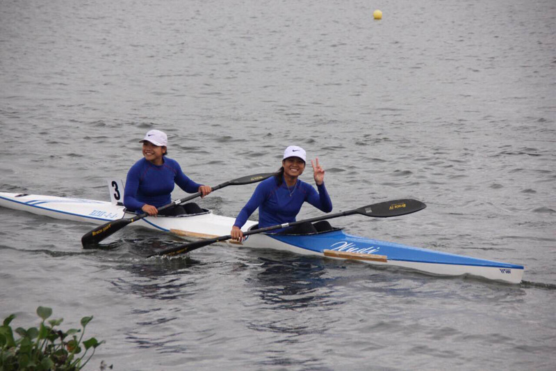 Các VĐV trẻ của đội tuyển Canoeing Quảng Ninh 