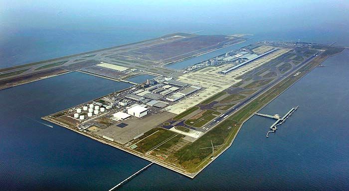 Sân bay nhân tạo Kansai, Nhật Bản. Ảnh: Pinterest